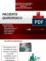 Cuidados pre y postoperatorios del paciente quirúrgico