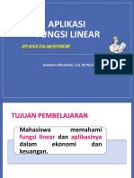 Fungsi Linear dalam Ekonomi