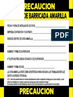 Tarjeta de Barricada Amarilla