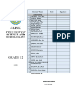 Attendance Sheet