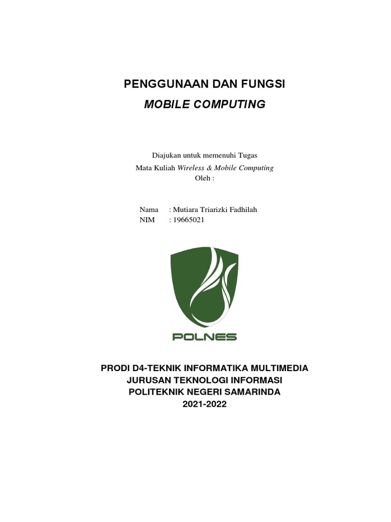 Penggunaan dan Fungsi Mobile Computing | PDF | Seni | Komputer