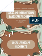 Site Planning & Landscape Architecture Pioneers