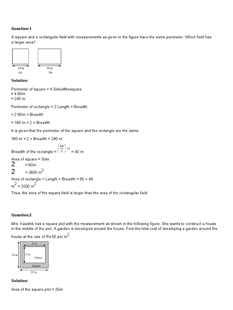 Math - CH - 11 Main | PDF | Area | Volume