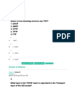 Which of The Following Services Use TCP? 1. DHCP 2. SMTP 3. HTTP 4. TFTP 5. FTP