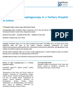 Article: Review of Rigid Esophagoscopy in A Tertiary Hospital in Ghana