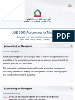 CLO 1 - LGE 3503 Accounting For Managers - Notes