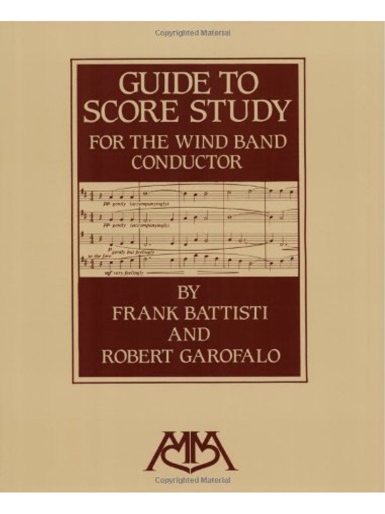 Guide To Score Study For The Wind Band Conductor PDF