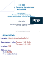 ΕCE 338 Parallel Computer Architecture Spring 2022