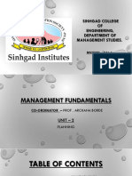 Sinhgad College OF Engineering, Department of Management Studies