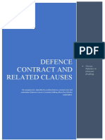 Defense Contract and Related Clauses