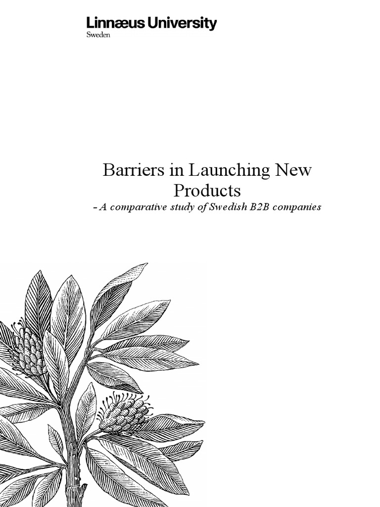 Barriers to New Product Launch in B2B | PDF | Marketing | Validity ...