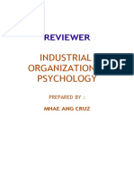 Reviewer: Industrial Organizational Psychology