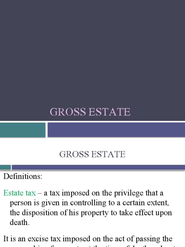 Tax 02Lesson 02 Gross Estate PDF