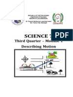 Science 7: Third Quarter - Module 1 Describing Motion