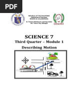 Science 7: Third Quarter - Module 1 Describing Motion