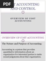 Lesson 1 - Cost Accounting - Overview of Cost Accounting