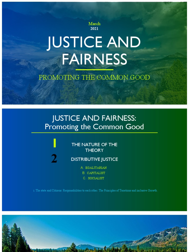 Justice and Fairness Promoting The Common Good PDF Justice Crime
