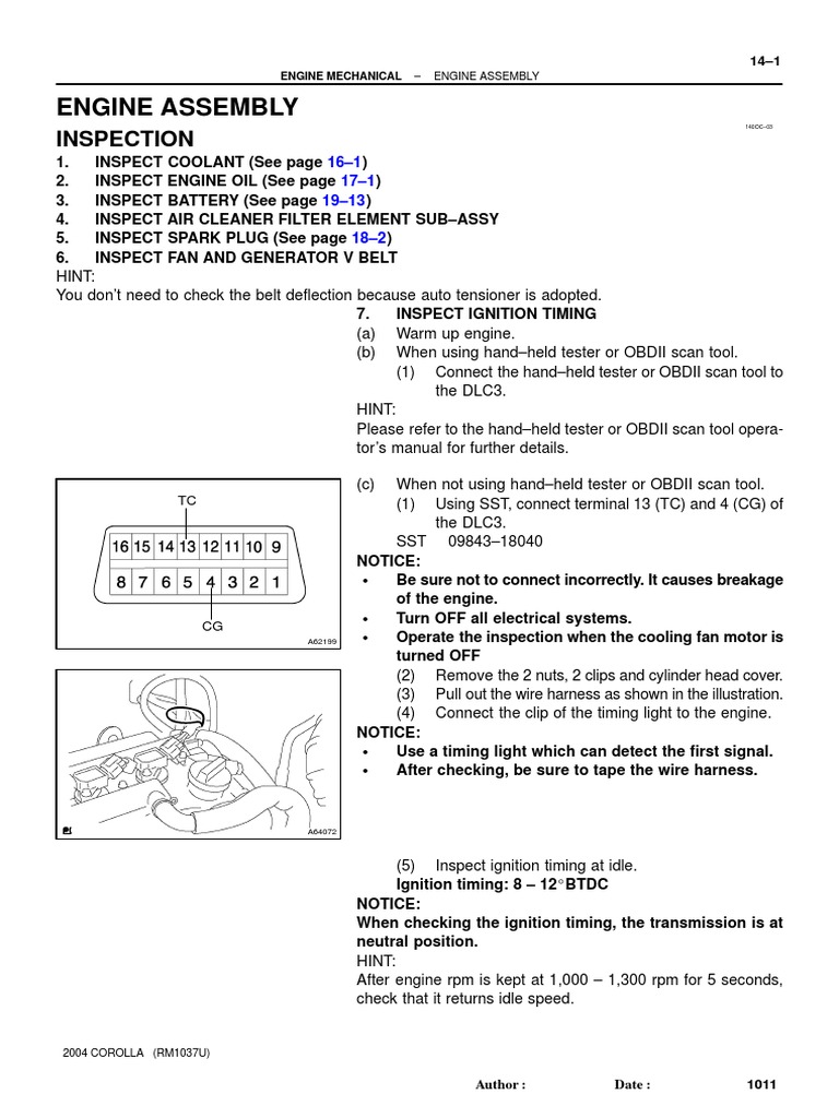 Engine Assembly PDF Ignition System Throttle