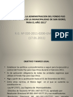 Diapositivas Normas Para La Admin is Trac Ion Del Fondo Fijo