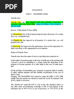 PLM 2019 2020 Tax 2 Part 1 Transfer Taxes Re Estate Donors Taxes Complete Lecture