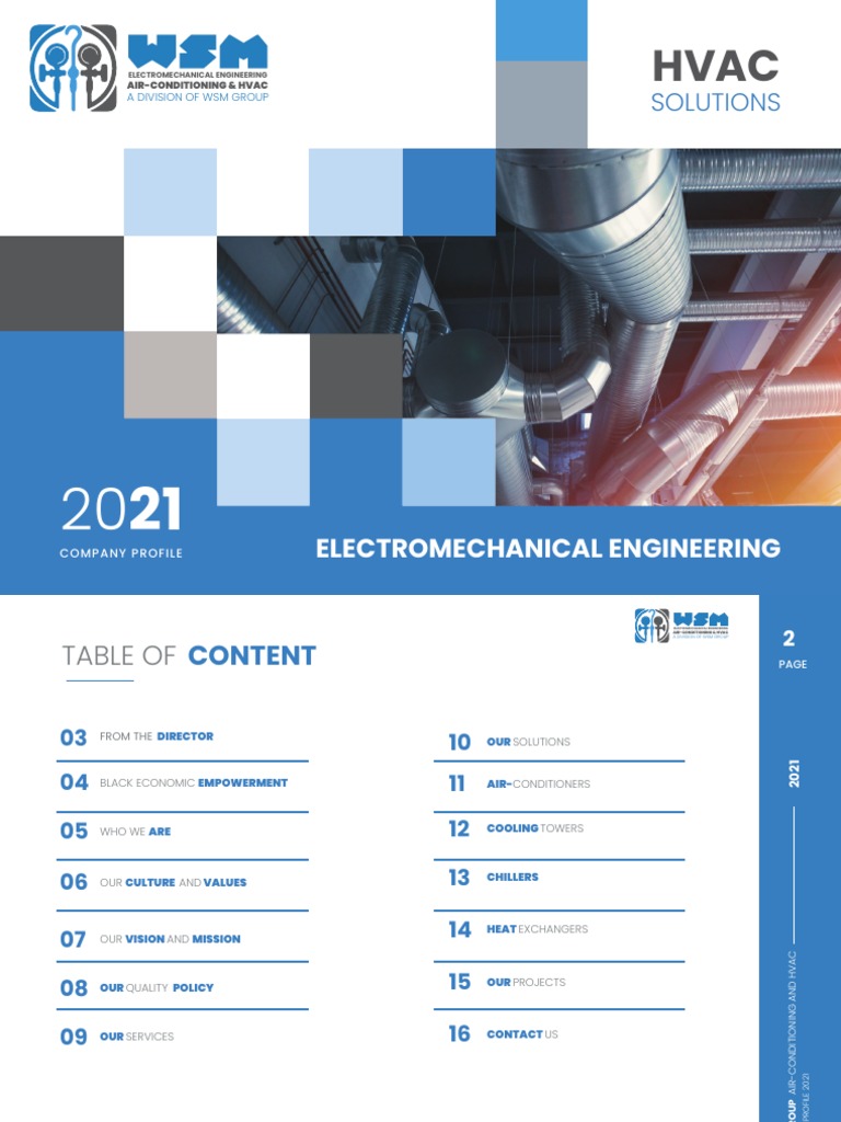 WSM GroupHVAC Company Profile PDF Air Conditioning Duct (Flow)