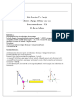 Série D'exercices N°1 - TCS - Physique Et Chimie - Dr. Karam Ouharou