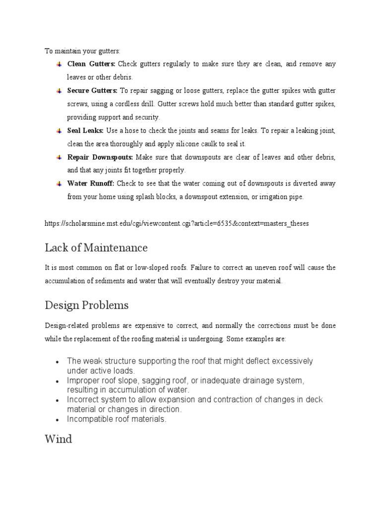To Maintain Your Gutters | PDF | Roof | Storm Drain