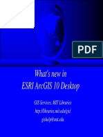 What'S New in Esri Arcgis 10 Desktop: Gis Services, Mit Libraries Gishelp@Mit - Edu