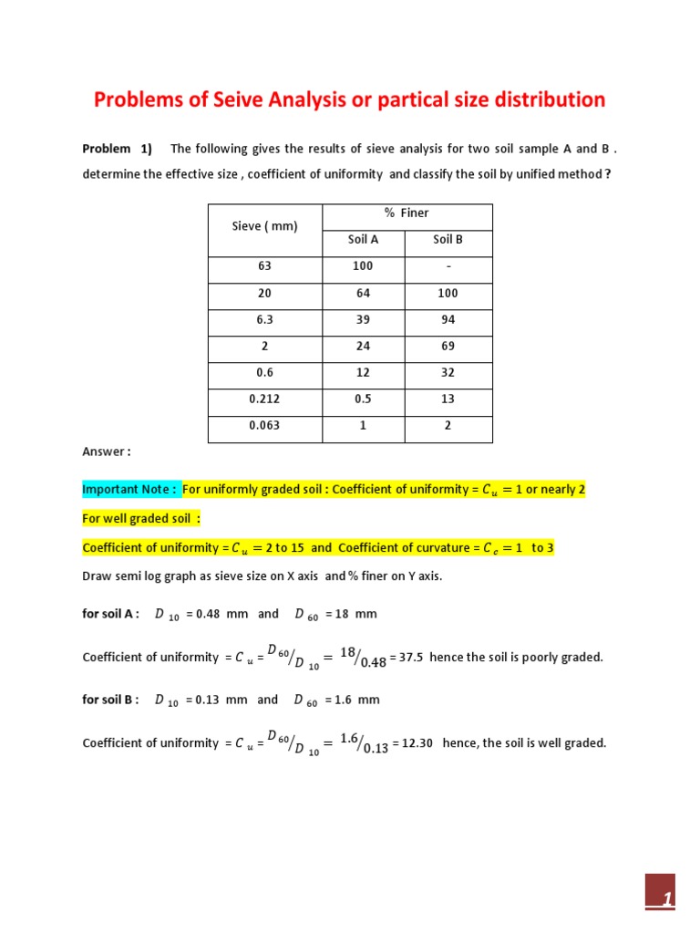 Sieve Analysis and Soil Classification | PDF | Physical Sciences ...