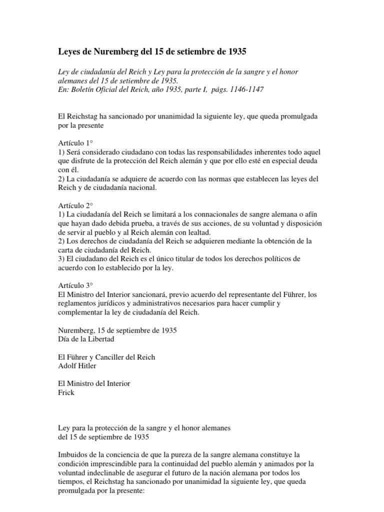 Leyes de Nuremberg PDF