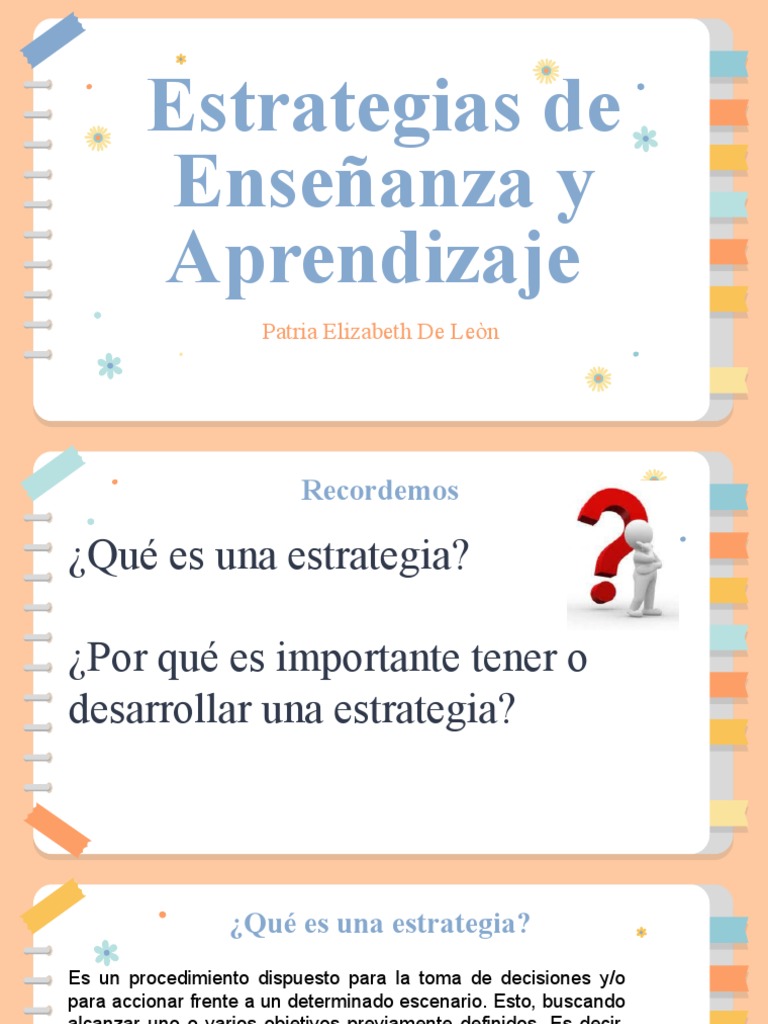 Estrategia de Enseñanza y Aprendizaje | Descargar gratis PDF ...