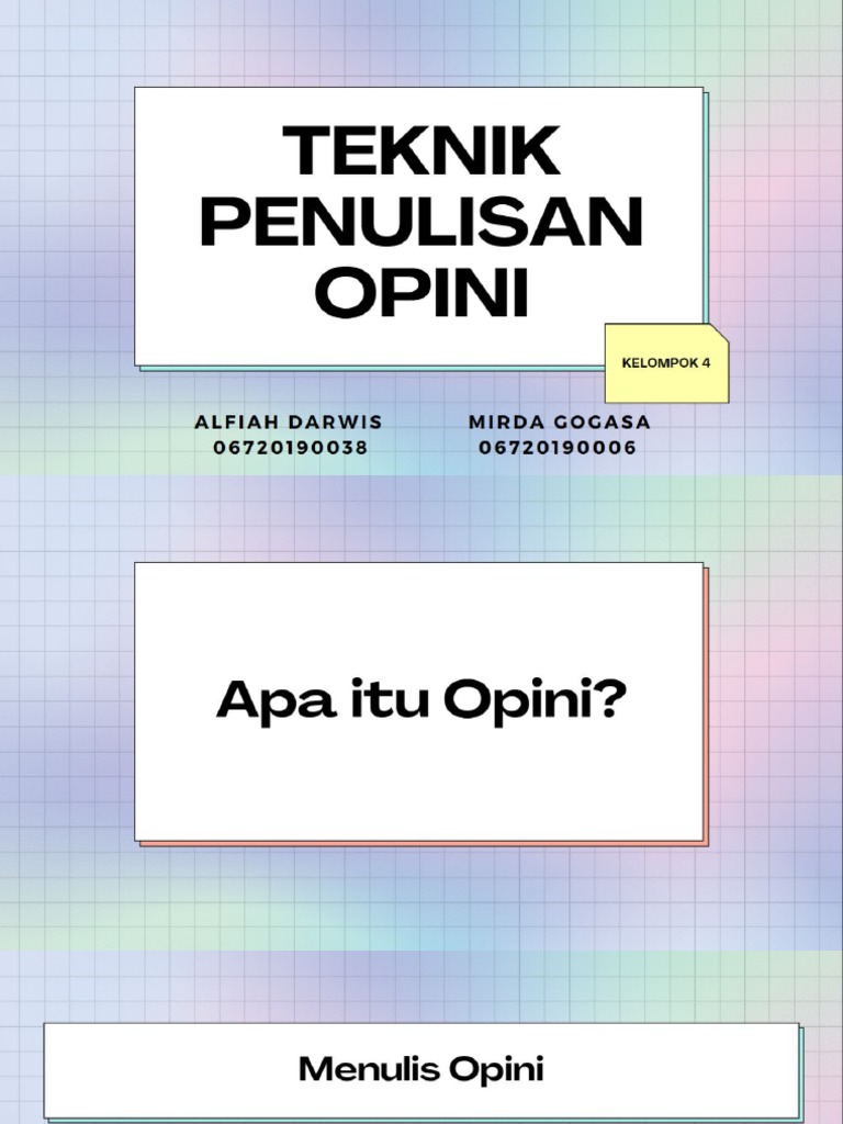Materi Teknik Penulisan Opini | PDF