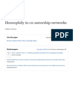 Homophily in Co-Autorship Networks: Adelina Stoica