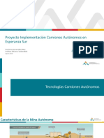 Proyecto Implementación Camiones Autónomos en Esperanza Sur: Gerencia Desarrollo Mina Cristian Olivares Tscherebilo