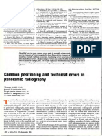 Common Positioning and Technical Errors in Panoramic Radiography