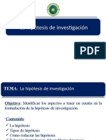 La Hipotesis de Investigación