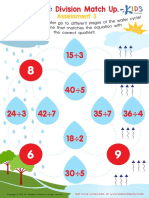 Grade 3 Water Cycle Division Match Up Assessment 3 Worksheet