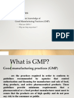 Objectives: Acquire Basic Knowledge of Good Manufacturing Practices (GMP)