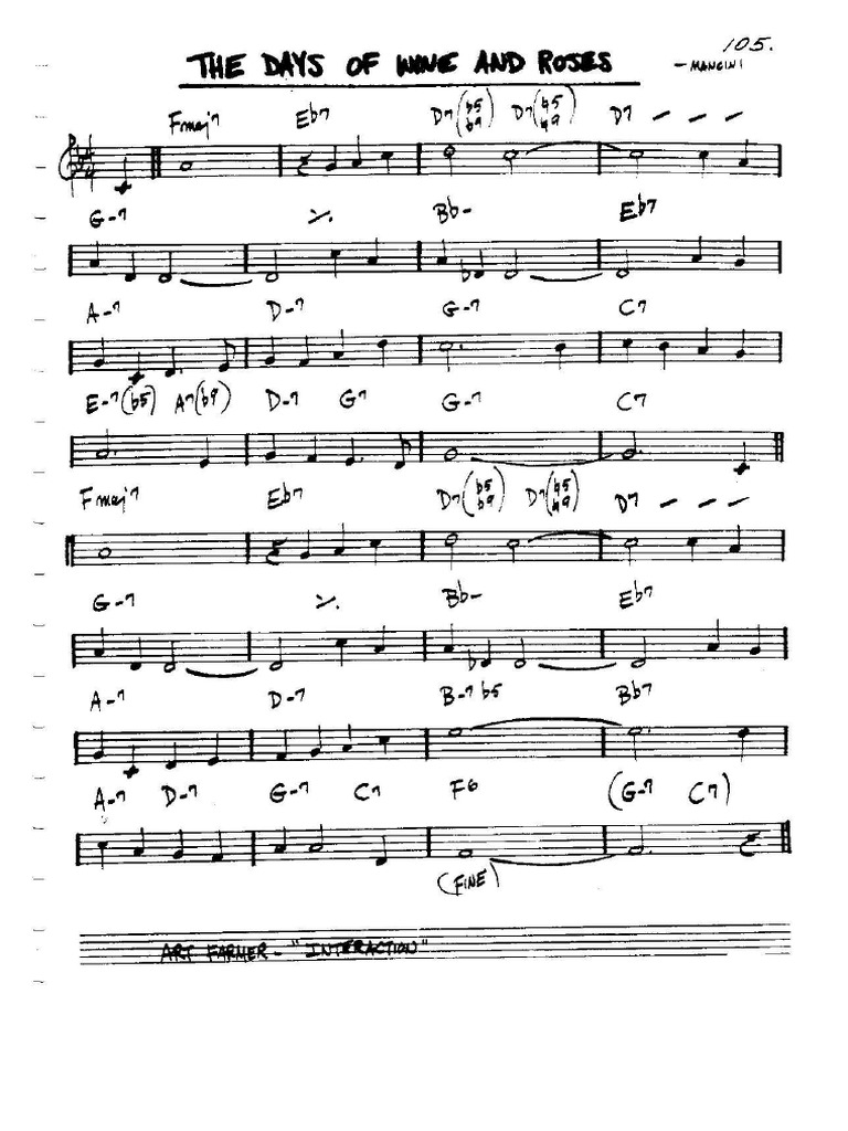 1.the Days of Wine and Roses PDF