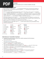 Key For The Parts of Use of English & Word Practice in Student's Book.