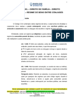 57 - Direito Civil - Direito de Família - Direito Patrimonial - Regime de Bens Entre Cônjuges