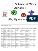 Reception Scheme of Work - Autumn 1: Me, Myself and I