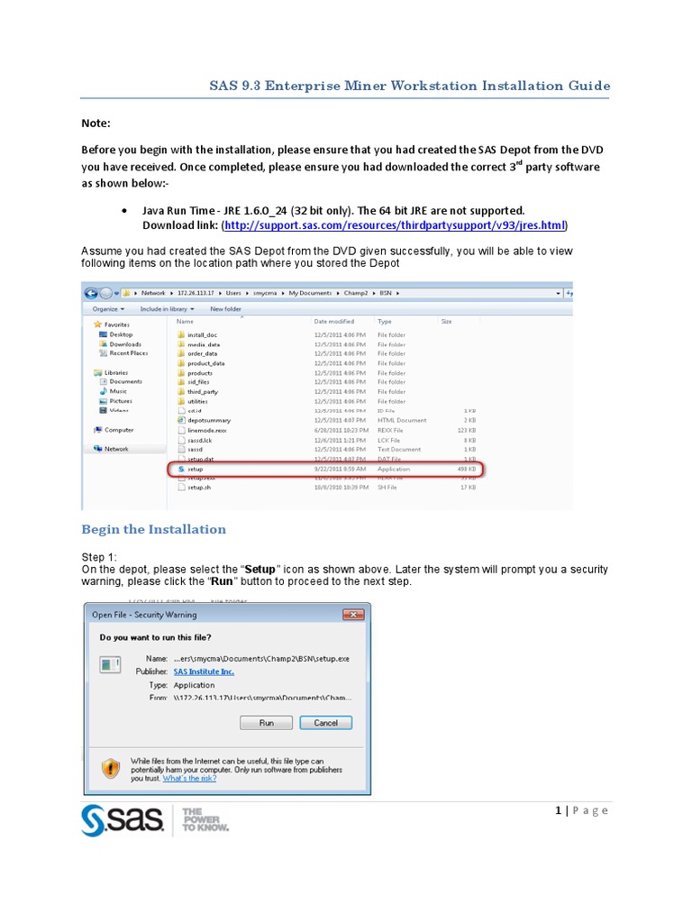 SAS 9.3 Enterprise Miner Workstation Installation Guide PDF Sas