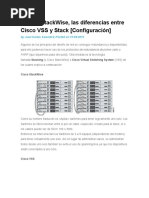 Vss Vs Stackwise, Las Diferencias Entre Cisco Vss Y Stack (Configuración)