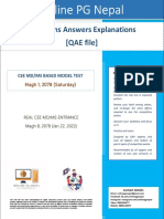 Questions Answers Explanations (QAE File) : Cee Md/Ms Based Model Test