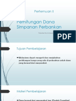 Pertemuan II. Perhitungan Dana Simpanan Perbankan