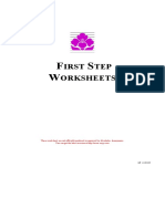Irst TEP Orksheets: These Worksheets Are Not Officially Produced or Approved by Alcoholics Anonymous