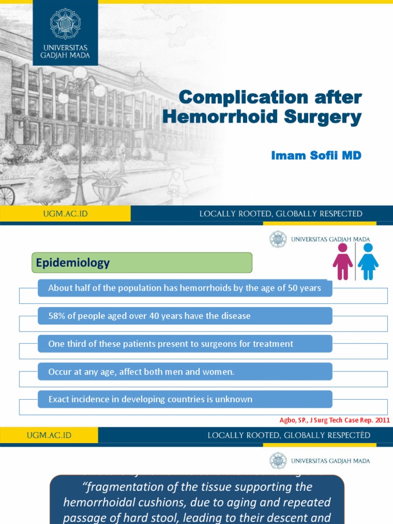 Complications After Hemorrhoid surgeryUGM PDF