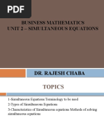 Business Maths - BBA 1yr - Unit 2