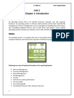 Unit 1 Chapter 1: Introduction: Operating System F.Y.Bsc - It Prof. Sujata Rizal